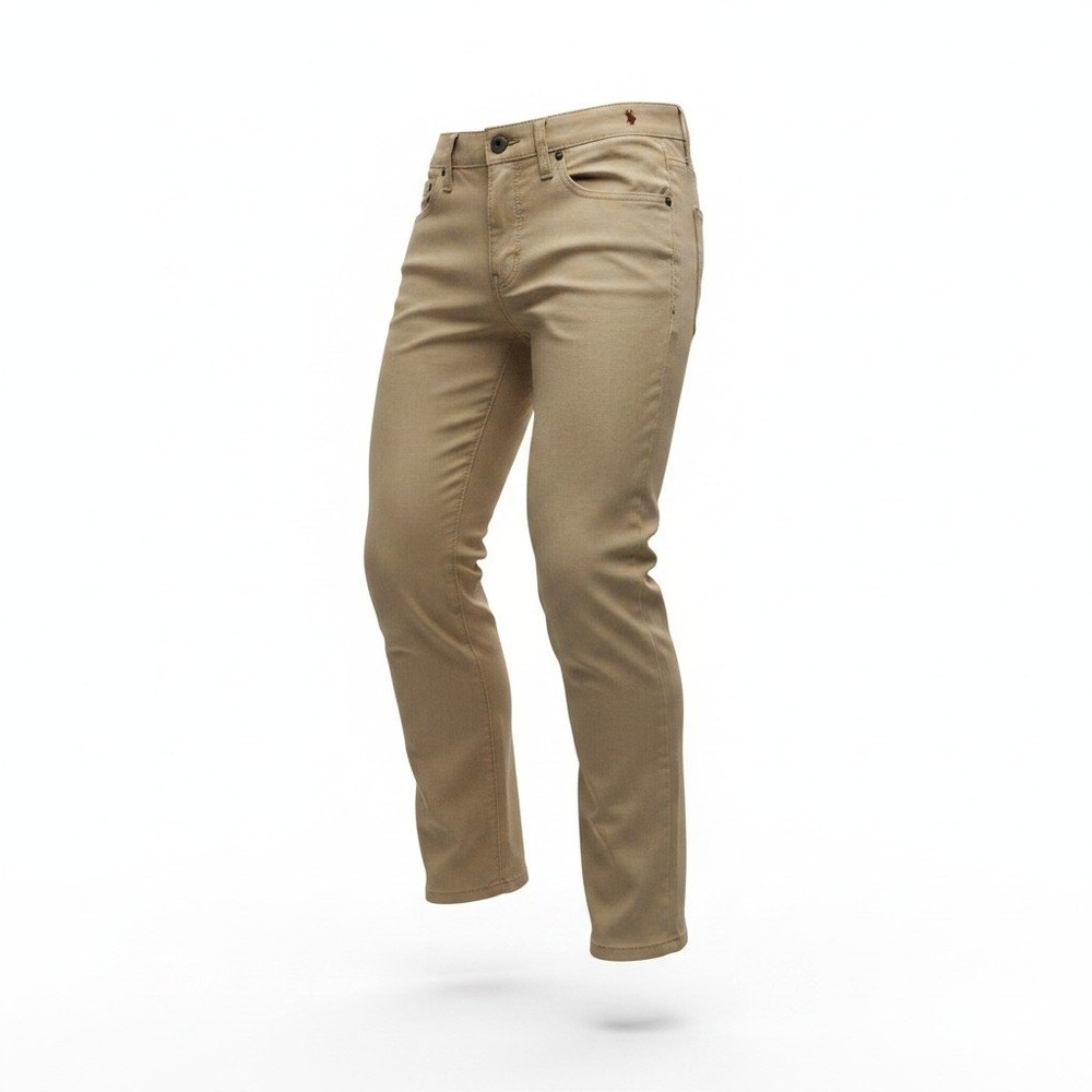 US Polo Assn Boys Khaki Chino Pants Straight Leg Stretch Tan Khakis Size 10